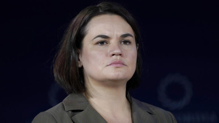 Sviatlana Tsikhanouskaya, President-elect of Belarus, speaks onstage on September 23, 2025 in New York City