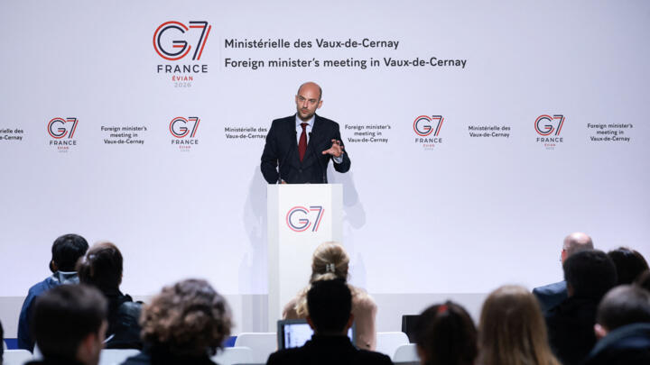 France's Minister for Europe and Foreign Affairs Jean-Noel Barrot speaks at the G7 Foreign Ministers' Meeting near Paris, France, March 26, 2026