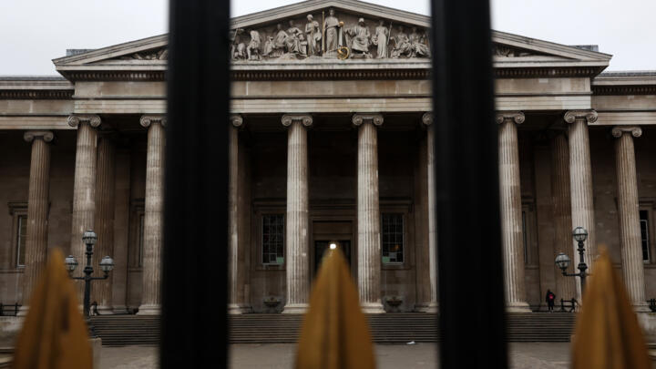 This photo shows the main entrance to the British Museum