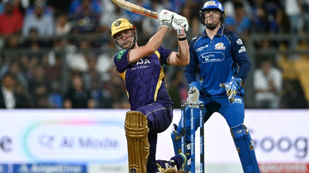 Cameron Green plays a shot in Mumbai on Sunday