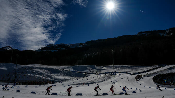 Athletes compete in the cross-country skiing women's team sprint free at the 2026 Winter Olympics, in Tesero, Italy, Wednesday, February 18, 2026